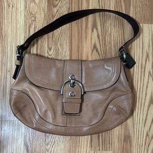 Coach Tan Leather Shoulder Bag